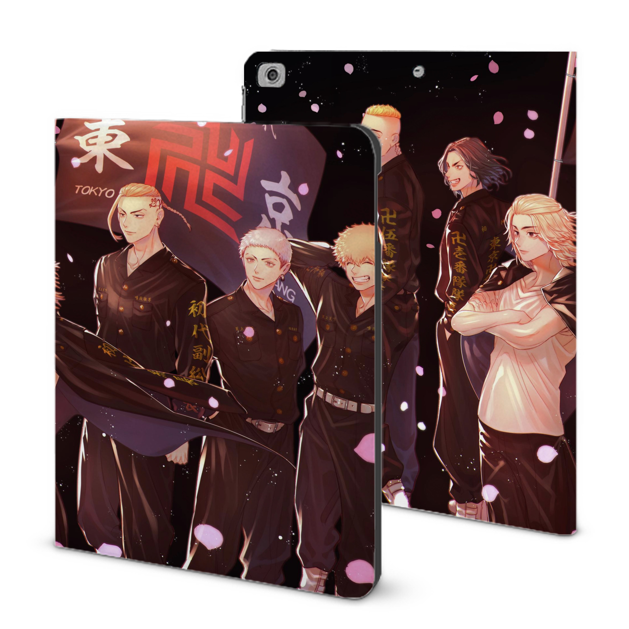 （画像用） 東京リベンジャーズ Tokyo Revengers IPad ケース ブック型 PUレザー TPU 耐衝撃 軽量 薄型 ペン収納なし 全面保護 IPad 各モデル対応